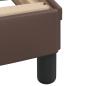 Preview: Bettgestell mit LED Braun 80x200 cm Kunstleder