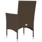 Preview: Gartenstühle mit Kissen 2 Stk. Braun Poly Rattan