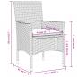 Preview: Gartenstühle mit Kissen 2 Stk. Braun Poly Rattan