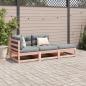 Preview: 3-tlg. Garten-Sofagarnitur mit Kissen Massivholz Douglasie