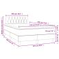 Preview: Boxspringbett mit Matratze & LED Taupe 120x190 cm Stoff