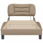 Preview: Bettgestell mit LED Cappuccino-Braun 90x200 cm Kunstleder