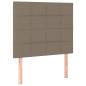 Preview: Boxspringbett mit Matratze & LED Taupe 80x200 cm Stoff