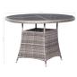 Preview: 5-tlg. Garten-Essgruppe Poly Rattan Anthrazit und Grau