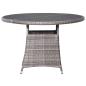 Preview: 5-tlg. Garten-Essgruppe Poly Rattan Anthrazit und Grau