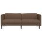 Preview: 3-Sitzer Sofa Braun Kunstleder Wildleder-Optik
