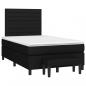 Preview: Boxspringbett mit Matratze Schwarz 120x190 cm Stoff