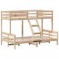 Preview: Etagenbett 80x200/120x200 cm Massivholz Kiefer