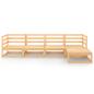 Preview: 5-tlg. Garten-Lounge-Set Massivholz Kiefer
