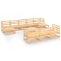 Preview: 11-tlg. Garten-Lounge-Set Massivholz Kiefer