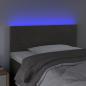 Preview: LED Kopfteil Dunkelgrau 100x5x78/88 cm Samt