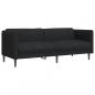 Preview: Sofa 3-Sitzer Schwarz Stoff
