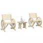 Preview: ARDEBO.de - 3-tlg. Garten-Lounge-Set Massivholz Tanne