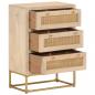 Preview: Kommode 55x30x76 cm Massivholz Mango und Eisen