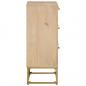 Preview: Kommode 55x30x76 cm Massivholz Mango und Eisen
