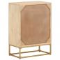 Preview: Kommode 55x30x76 cm Massivholz Mango und Eisen