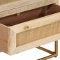 Preview: Kommode 55x30x76 cm Massivholz Mango und Eisen