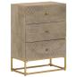 Preview: ARDEBO.de - Kommode 55x30x76 cm Massivholz Mango und Eisen