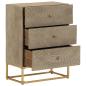 Preview: Kommode 55x30x76 cm Massivholz Mango und Eisen