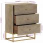 Preview: Kommode 55x30x76 cm Massivholz Mango und Eisen