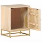 Preview: Nachttisch 40x30x50 cm Massivholz Mango und Eisen