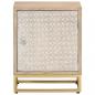 Preview: Nachttisch 40x30x50 cm Massivholz Mango und Eisen