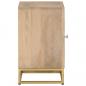 Preview: Nachttisch 40x30x50 cm Massivholz Mango und Eisen