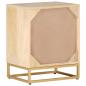 Preview: Nachttisch 40x30x50 cm Massivholz Mango und Eisen