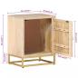 Preview: Nachttisch 40x30x50 cm Massivholz Mango und Eisen