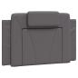 Preview: Bett mit Matratze Grau 80x200 cm Kunstleder
