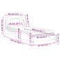 Preview: Bett mit Matratze Grau 80x200 cm Kunstleder