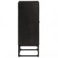 Preview: Sideboard Schwarz 55x30x76 cm Massivholz Mango und Eisen