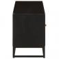 Preview: TV-Schrank Schwarz 110x30x40 cm Massivholz Mango und Eisen