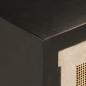 Preview: TV-Schrank Schwarz 110x30x40 cm Massivholz Mango und Eisen
