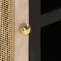 Preview: TV-Schrank Schwarz 110x30x40 cm Massivholz Mango und Eisen