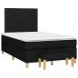 Preview: Boxspringbett mit Matratze Schwarz 120x190 cm Stoff