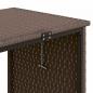 Preview: Gartensofa in L-Form mit Tisch und Kissen Braun Poly Rattan