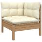 Preview: 4-tlg. Garten-Lounge-Set mit Kissen Kiefer Massivholz
