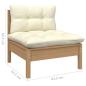 Preview: 4-tlg. Garten-Lounge-Set mit Kissen Kiefer Massivholz