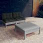 Preview: ARDEBO.de - 3-tlg. Garten-Lounge-Set mit Anthrazit Kissen Kiefernholz
