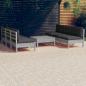 Preview: ARDEBO.de - 7-tlg. Garten-Lounge-Set mit Anthrazit Kissen Kiefernholz