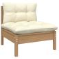 Preview: 5-tlg. Garten-Lounge-Set mit Kissen Honigbraun Kiefernholz