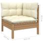 Preview: 5-tlg. Garten-Lounge-Set mit Kissen Honigbraun Kiefernholz