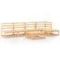 Preview: 6-tlg. Garten-Lounge-Set Massivholz Kiefer
