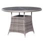 Preview: 7-tlg. Garten-Essgruppe Poly Rattan Anthrazit und Grau
