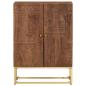 Preview: Sideboard 55x30x76 cm Massivholz Mango und Eisen