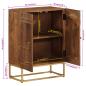Preview: Sideboard 55x30x76 cm Massivholz Mango und Eisen
