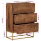 Preview: Kommode 55x30x76 cm Massivholz Mango und Eisen