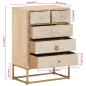 Preview: Kommode 55x30x76 cm Massivholz Mango und Eisen