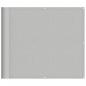 Preview: Balkon-Sichtschutz Hellgrau 90x400 cm 100 % Polyester-Oxford
